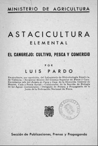 El cangrejo cultivo pesca y comercio por Luis Pardo