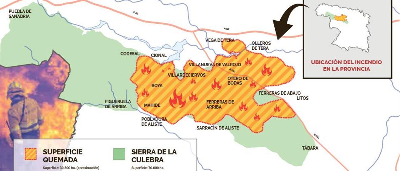 incendio sierra de la culebra